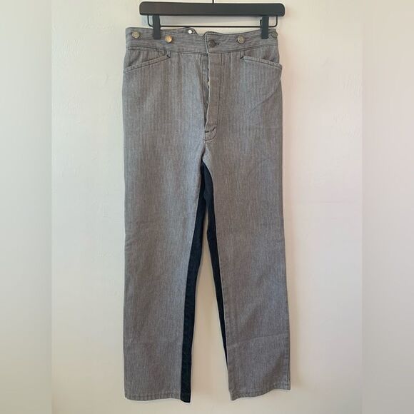 American Vintage Wah Maker Frontier Western black and grey stripe Jeans size 30